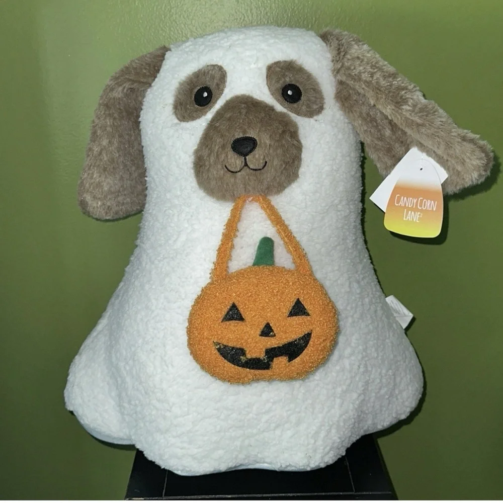NWT ⚜️🐶⚜️ Doggie Ghost Pillow with pumpkin bag